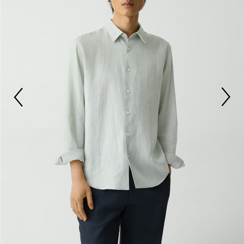 Nwt Irving Shirt In Relaxed Linen Size L